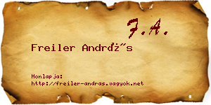 Freiler András névjegykártya